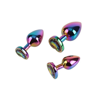 CHISA - RAINBOW HEART SET DE 3 PLUGS ANALES