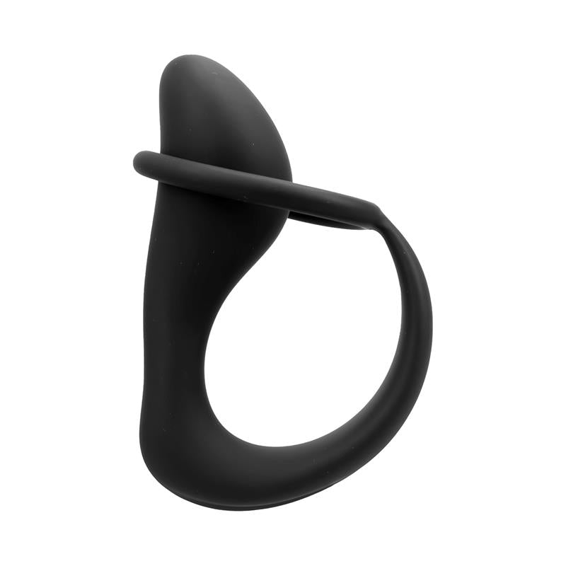 TARDENOCHE - RANDAL PLUG ANAL CON ANILLO PARA EL PENE SILICONA NEGRO