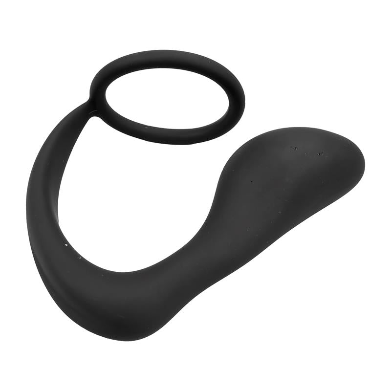 TARDENOCHE - RANDAL PLUG ANAL CON ANILLO PARA EL PENE SILICONA NEGRO