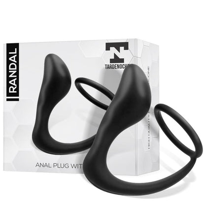 TARDENOCHE - RANDAL PLUG ANAL CON ANILLO PARA EL PENE SILICONA NEGRO