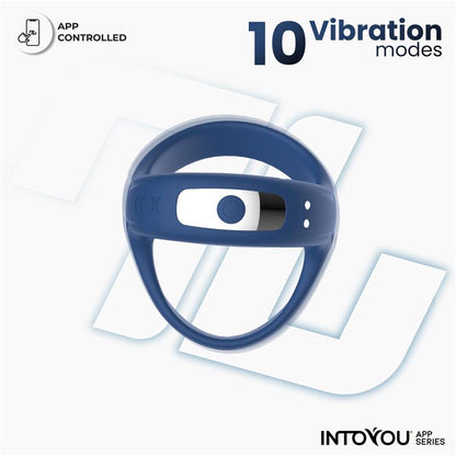 INTOYOU APP SERIES - RANK ANILLO VIBRADOR CON APP AZUL