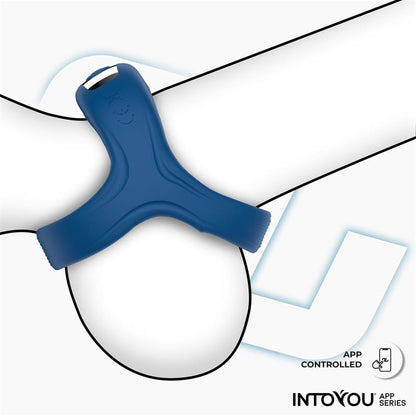 INTOYOU APP SERIES - RANK ANILLO VIBRADOR CON APP AZUL