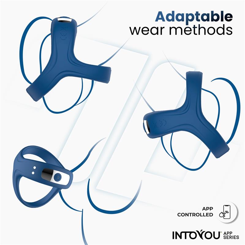 INTOYOU APP SERIES - RANK ANILLO VIBRADOR CON APP AZUL