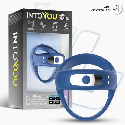 INTOYOU APP SERIES - RANK ANILLO VIBRADOR CON APP AZUL