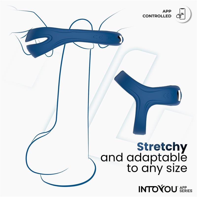 INTOYOU APP SERIES - RANK ANILLO VIBRADOR CON APP AZUL