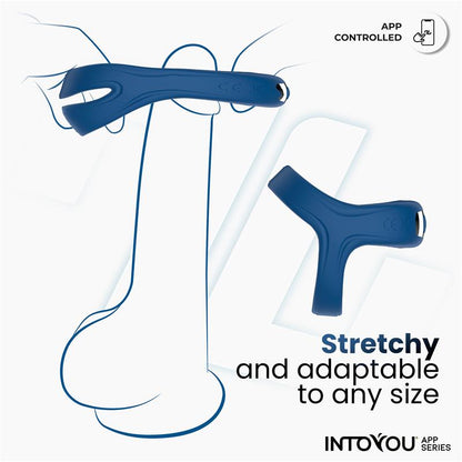 INTOYOU APP SERIES - RANK ANILLO VIBRADOR CON APP AZUL