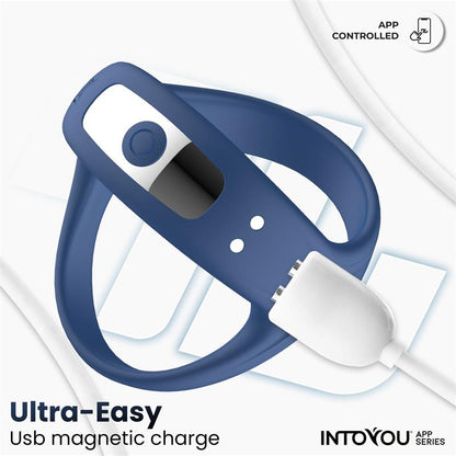 INTOYOU APP SERIES - RANK ANILLO VIBRADOR CON APP AZUL