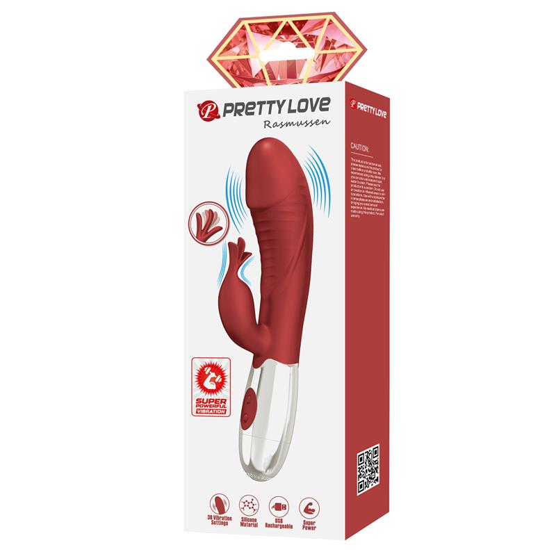 PRETTYLOVE - RASMUSSEN VIBRADOR 30 FUNCIONES ROJO