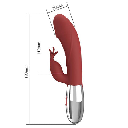 PRETTYLOVE - RASMUSSEN VIBRADOR 30 FUNCIONES ROJO