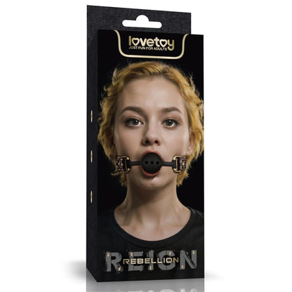 LOVETOY - REBELLION REIGN MORDAZA DE BOLA DE SILICONA TRANSPIRABLE