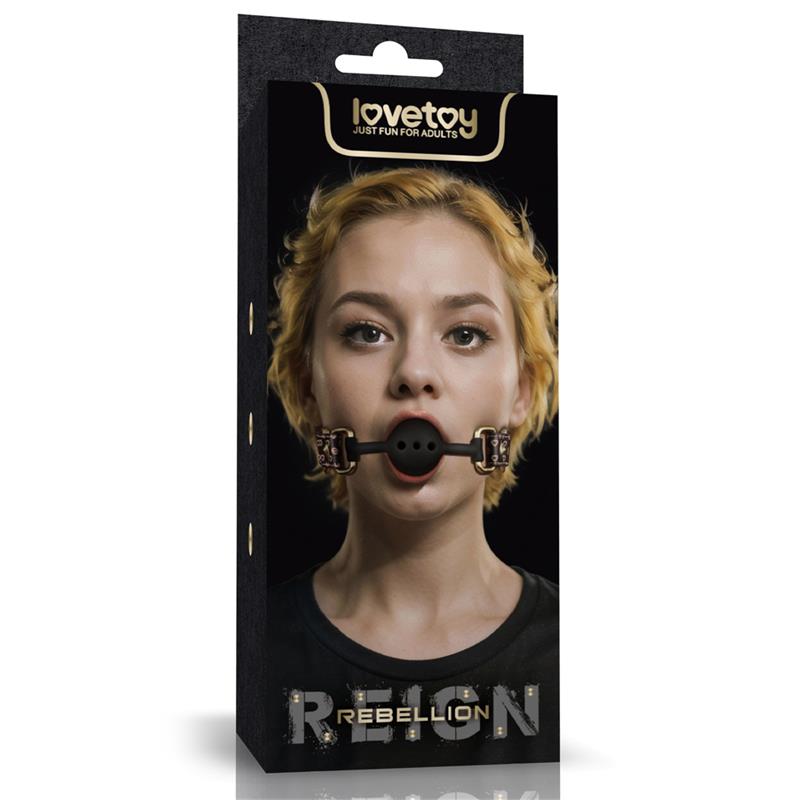 LOVETOY - REBELLION REIGN MORDAZA DE BOLA DE SILICONA TRANSPIRABLE