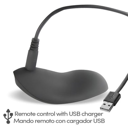TARDENOCHE - REERIN ANILLO VIBRADOR USB DUAL CONTROL REMOTO USB SILICONA