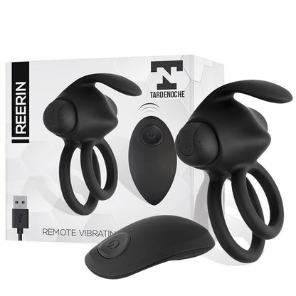 TARDENOCHE - REERIN ANILLO VIBRADOR USB DUAL CONTROL REMOTO USB SILICONA