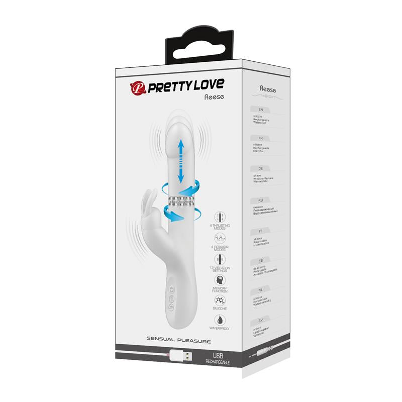 PRETTYLOVE - REESE VIBRADOR CON BOLAS GIRATORIAS Y MOVIMIENTO