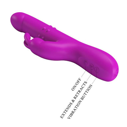 PRETTYLOVE - REESE VIBRADOR CON BOLAS INTERNAS Y THRUSTING USB