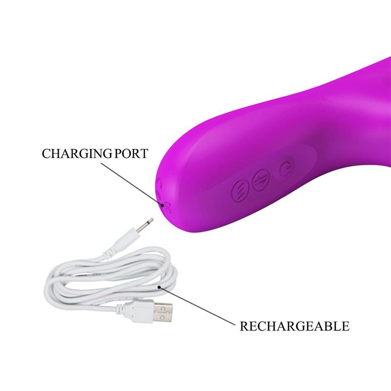 PRETTYLOVE - REESE VIBRADOR CON BOLAS INTERNAS Y THRUSTING USB