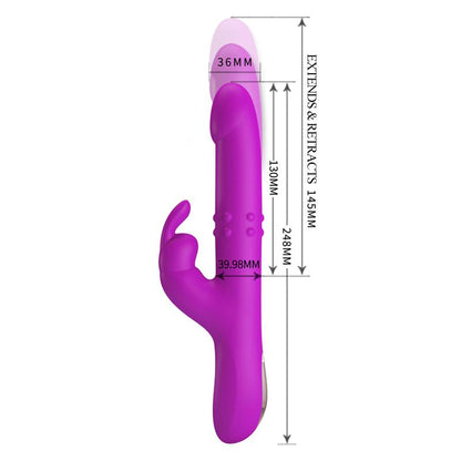 PRETTYLOVE - REESE VIBRADOR CON BOLAS INTERNAS Y THRUSTING USB