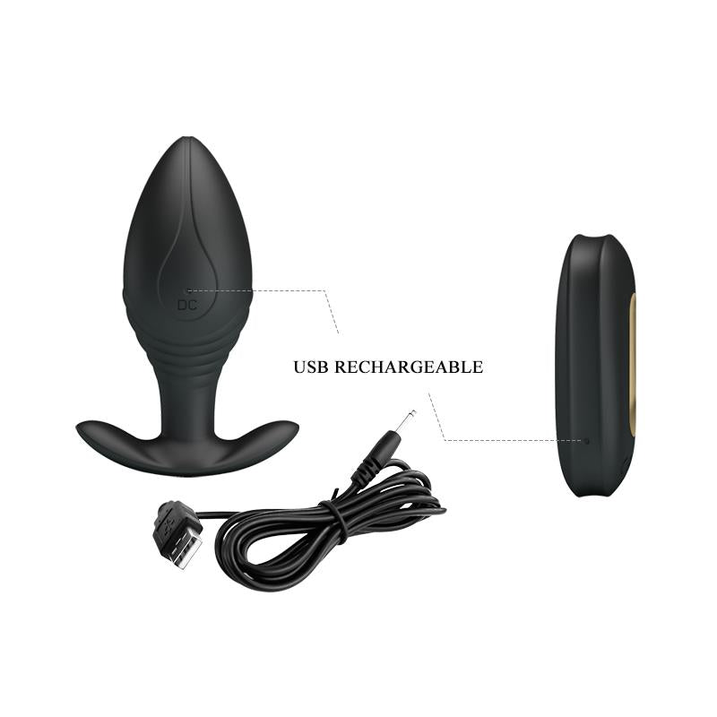 PRETTYLOVE - REGINA ROYAL PLUG ANAL CON CONTROL REMOTO USB