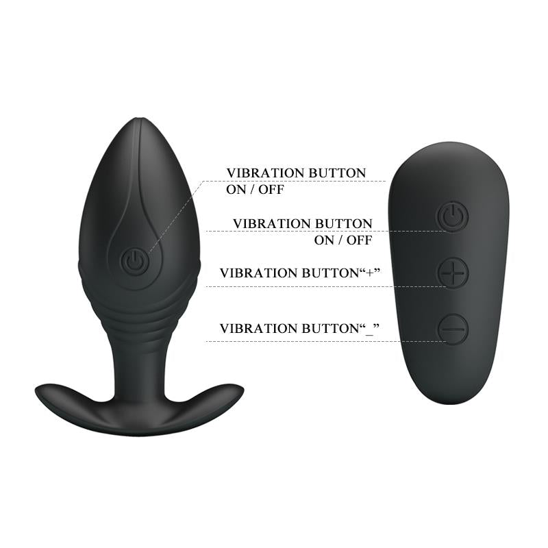 PRETTYLOVE - REGINA ROYAL PLUG ANAL CON CONTROL REMOTO USB