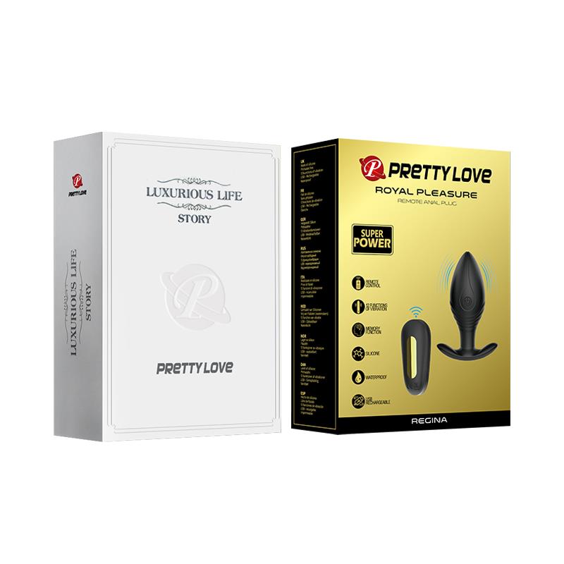 PRETTYLOVE - REGINA ROYAL PLUG ANAL CON CONTROL REMOTO USB