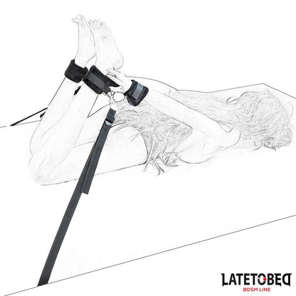 LATETOBED BDSM LINE - RESTRICCIONES DE CAMA NEGRO AJUSTABLE