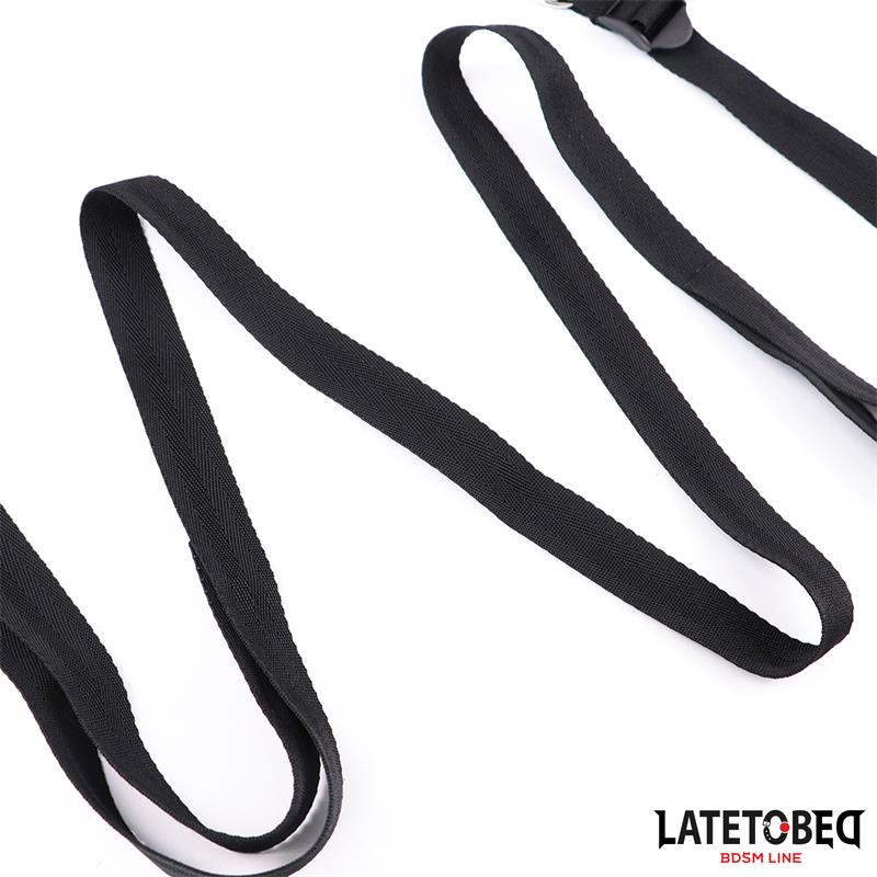 LATETOBED BDSM LINE - RESTRICCIONES DE CAMA NEGRO AJUSTABLE