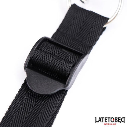 LATETOBED BDSM LINE - RESTRICCIONES DE CAMA NEGRO AJUSTABLE