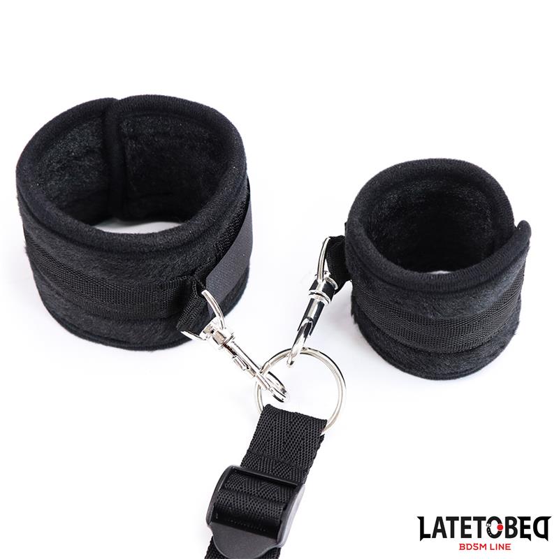 LATETOBED BDSM LINE - RESTRICCIONES DE CAMA NEGRO AJUSTABLE