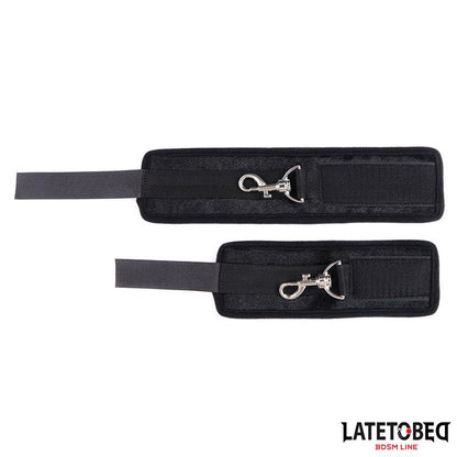 LATETOBED BDSM LINE - RESTRICCIONES DE CAMA NEGRO AJUSTABLE
