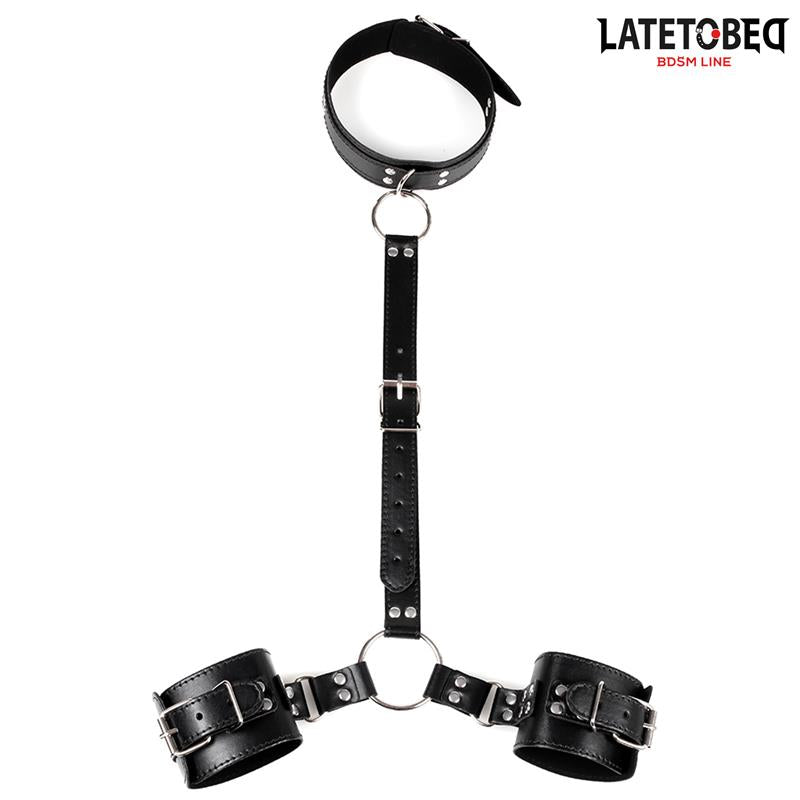 LATETOBED BDSM LINE - RESTRICCIONES DE COLLAR CON ESPOSAS