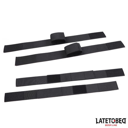 LATETOBED BDSM LINE - RESTRICCIONES DE MANOS Y MUSLOS NYLON
