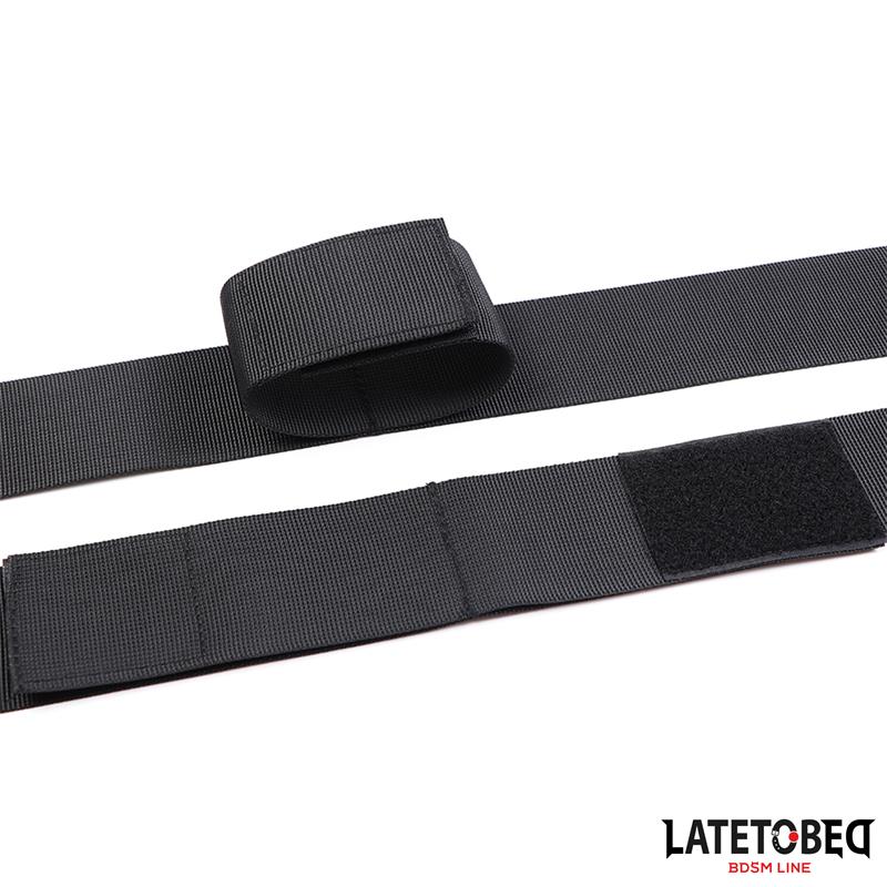 LATETOBED BDSM LINE - RESTRICCIONES DE MANOS Y MUSLOS NYLON