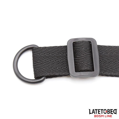 LATETOBED BDSM LINE - RESTRICCIONES PARA LA CAMA CON ANTIFAZ ESPOSAS AJUSTABLES Y DESMONTABLES