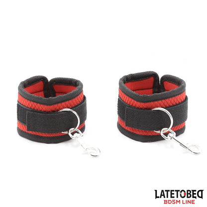 LATETOBED BDSM LINE - RESTRICCIONES PARA LA CAMA CON ANTIFAZ ESPOSAS AJUSTABLES Y DESMONTABLES