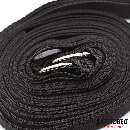 LATETOBED BDSM LINE - RESTRICCIONES PARA LA CAMA CON ANTIFAZ ESPOSAS AJUSTABLES Y DESMONTABLES