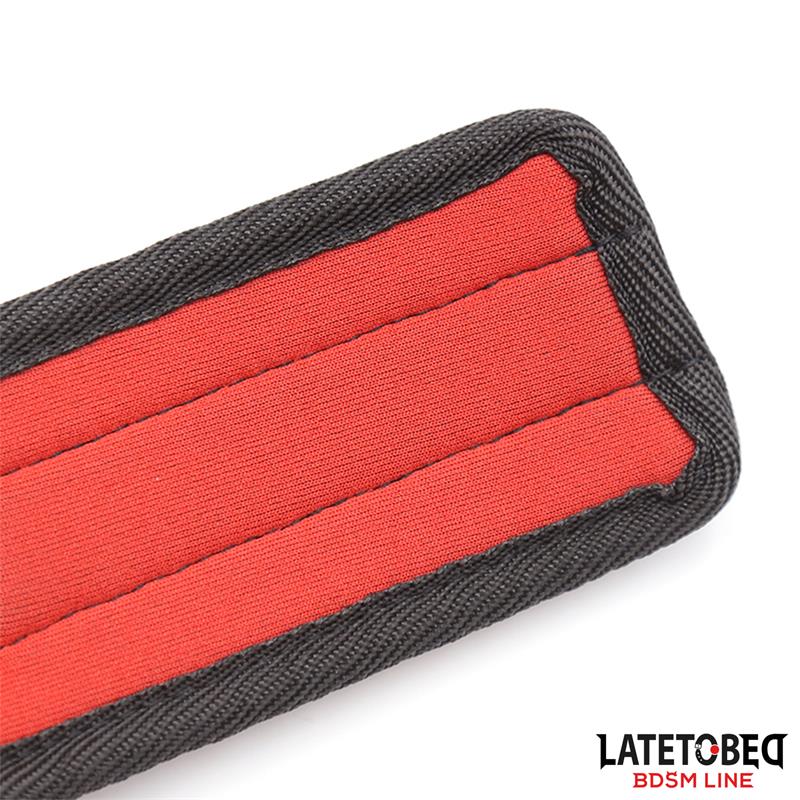 LATETOBED BDSM LINE - RESTRICCIONES PARA LA CAMA CON ANTIFAZ ESPOSAS AJUSTABLES Y DESMONTABLES