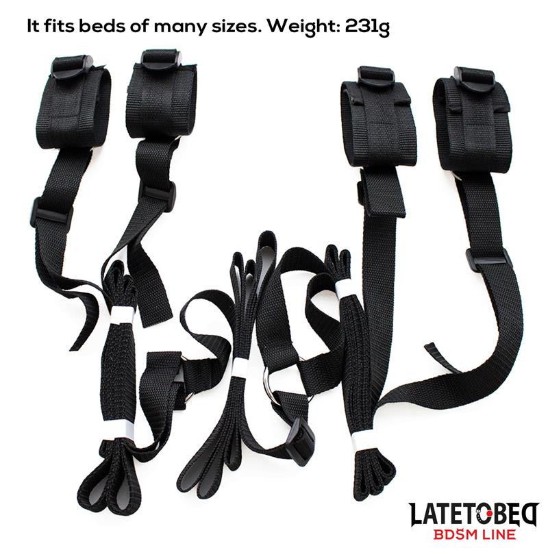 LATETOBED BDSM LINE - RESTRICCIONES PARA LA CAMA CON ESPOSAS AJUSTABLES