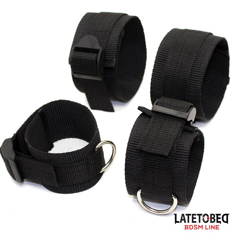 LATETOBED BDSM LINE - RESTRICCIONES PARA LA CAMA CON ESPOSAS AJUSTABLES