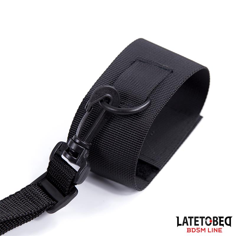 LATETOBED BDSM LINE - RESTRICCIONES PARA LA CAMA DE NYLON CON ARGOLLAS DE PLÁSTICO