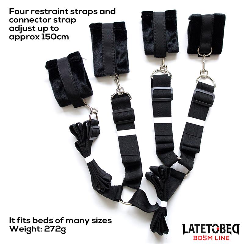 LATETOBED BDSM LINE - RESTRICCIONES PARA LA CAMA ESPOSAS AJUSTABLES Y DESMONTABLES
