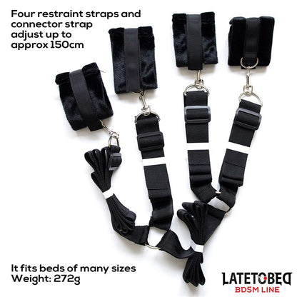 LATETOBED BDSM LINE - RESTRICCIONES PARA LA CAMA ESPOSAS AJUSTABLES Y DESMONTABLES