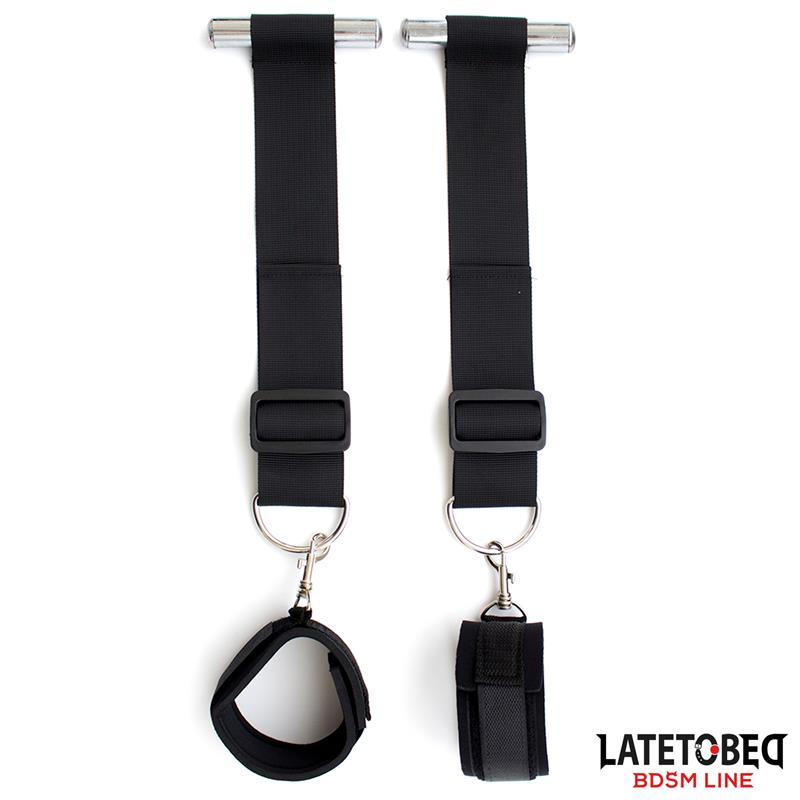 LATETOBED BDSM LINE - RESTRICCIONES PARA PUERTA CON ESPOSAS ADJUSTABLES Y DESMONTABLES