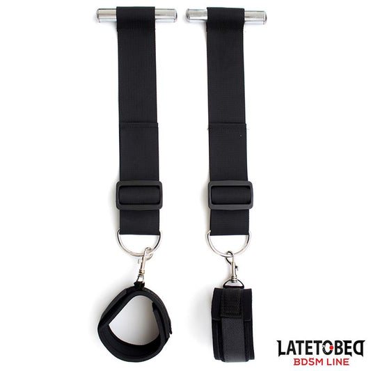 LATETOBED BDSM LINE - RESTRICCIONES PARA PUERTA CON ESPOSAS ADJUSTABLES Y DESMONTABLES