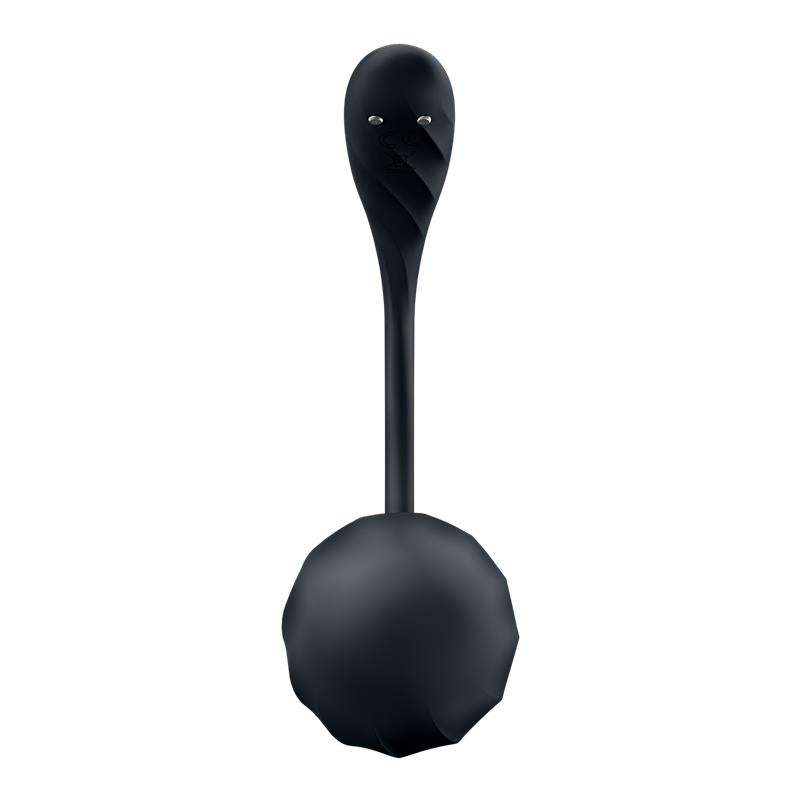 SATISFYER - RIBBED PETAL VIBRADOR DE BRAGUITA APP NEGRO