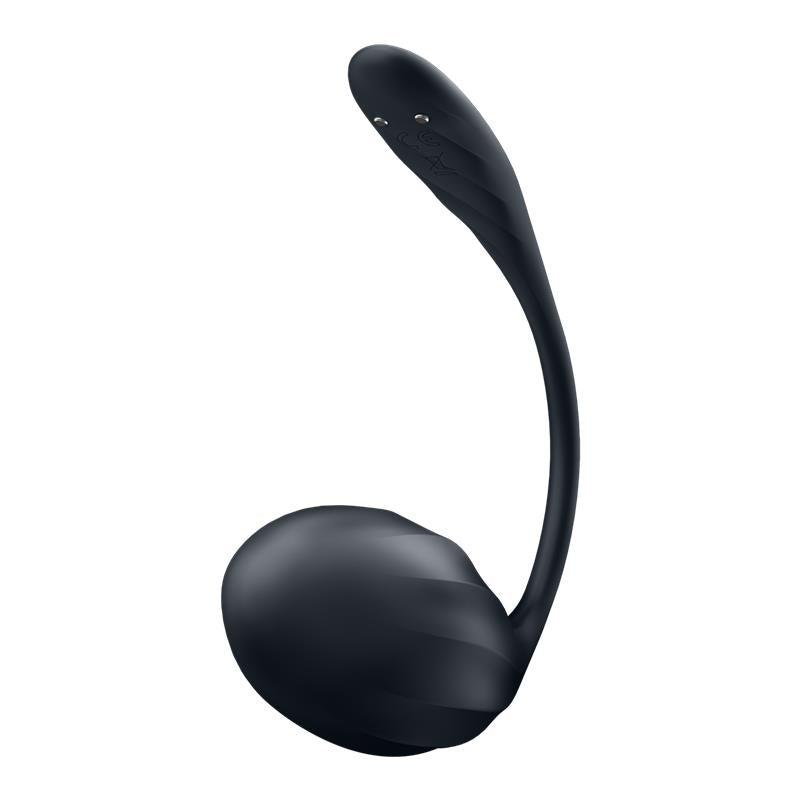 SATISFYER - RIBBED PETAL VIBRADOR DE BRAGUITA APP NEGRO