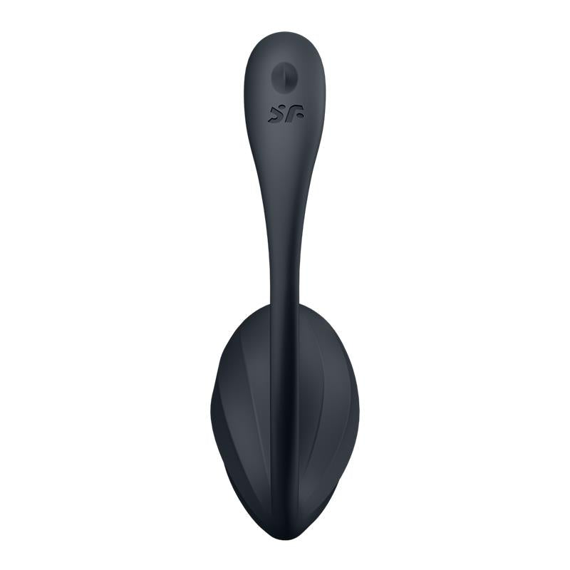 SATISFYER - RIBBED PETAL VIBRADOR DE BRAGUITA APP NEGRO