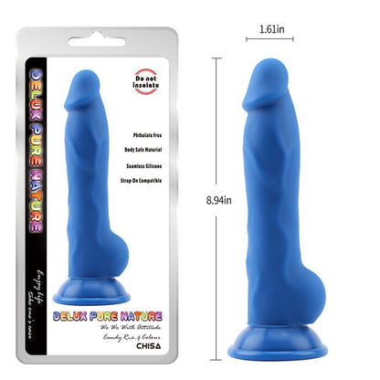CHISA - RICK.G DILDO SILICONA LÍQUIDA AZUL 22.7CM