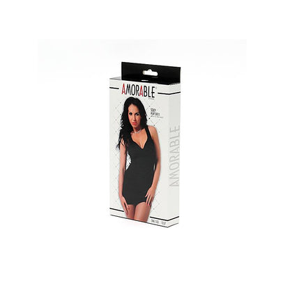 AMORABLE - VESTIDO SEXY NEGRO TALLA ÚNICA