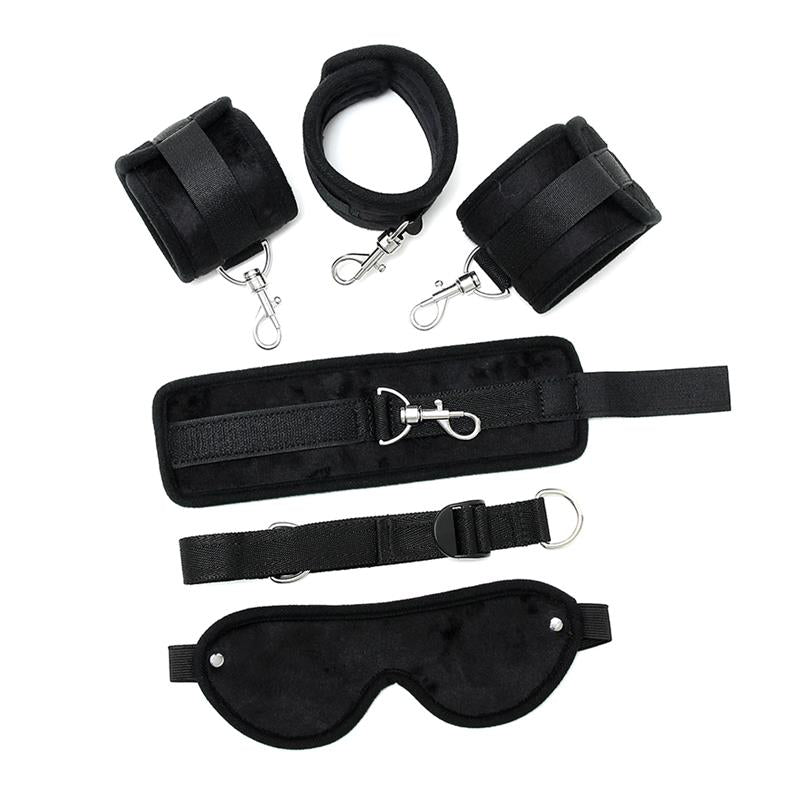 BONDAGE PLAY - ATADURAS CON MÁSCARA AJUSTABLE COLOR NEGRO