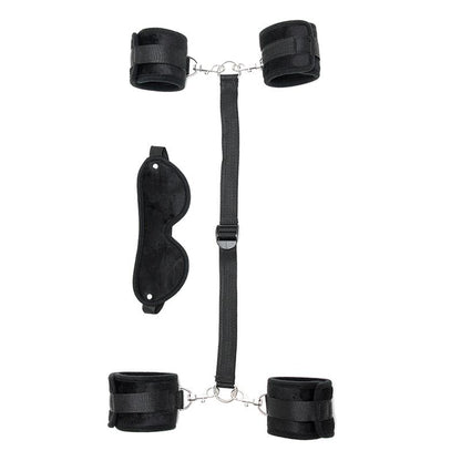 BONDAGE PLAY - ATADURAS CON MÁSCARA AJUSTABLE COLOR NEGRO